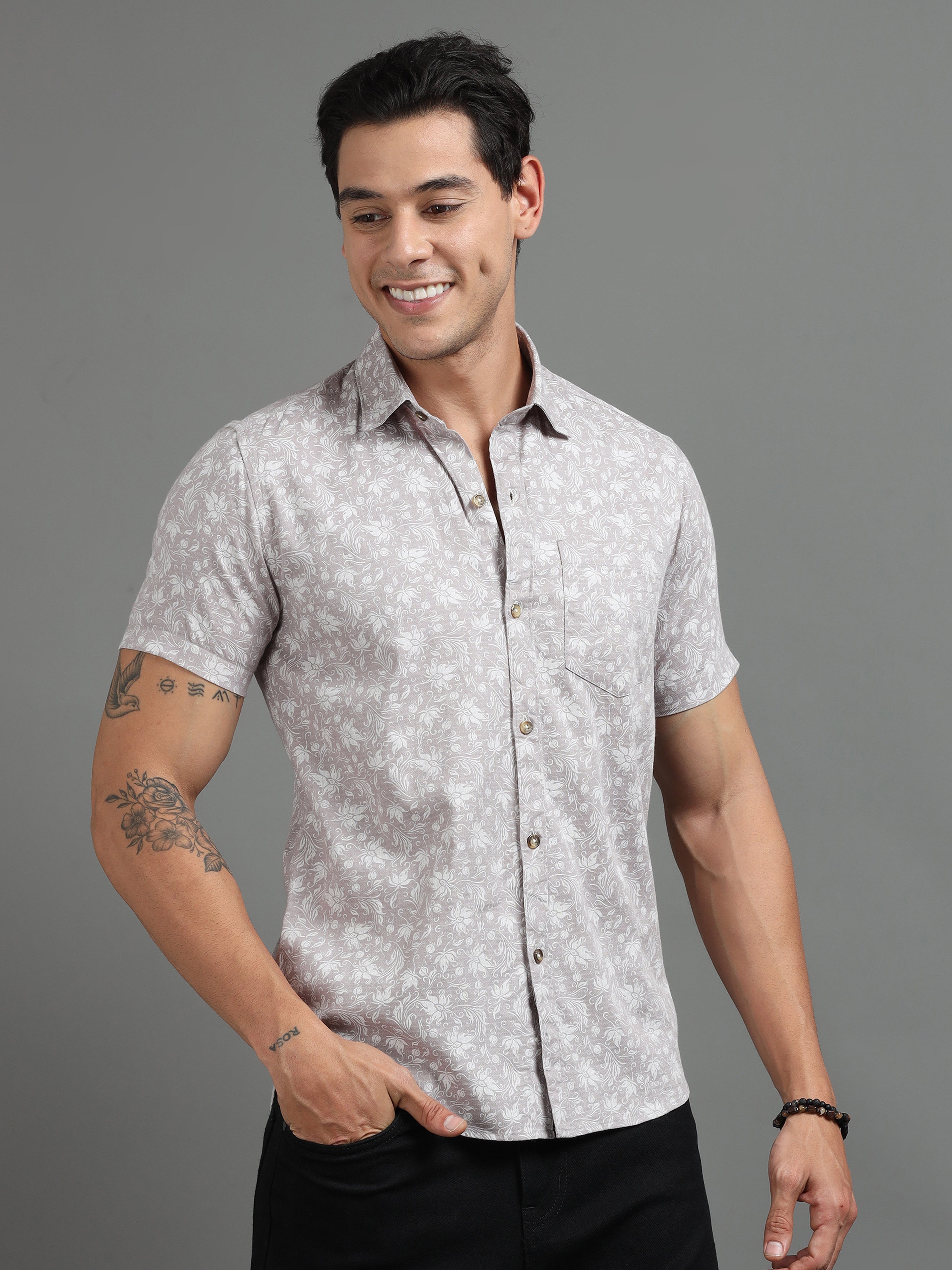 PRĀNA – Mist Lava Half-Sleeve Shirt