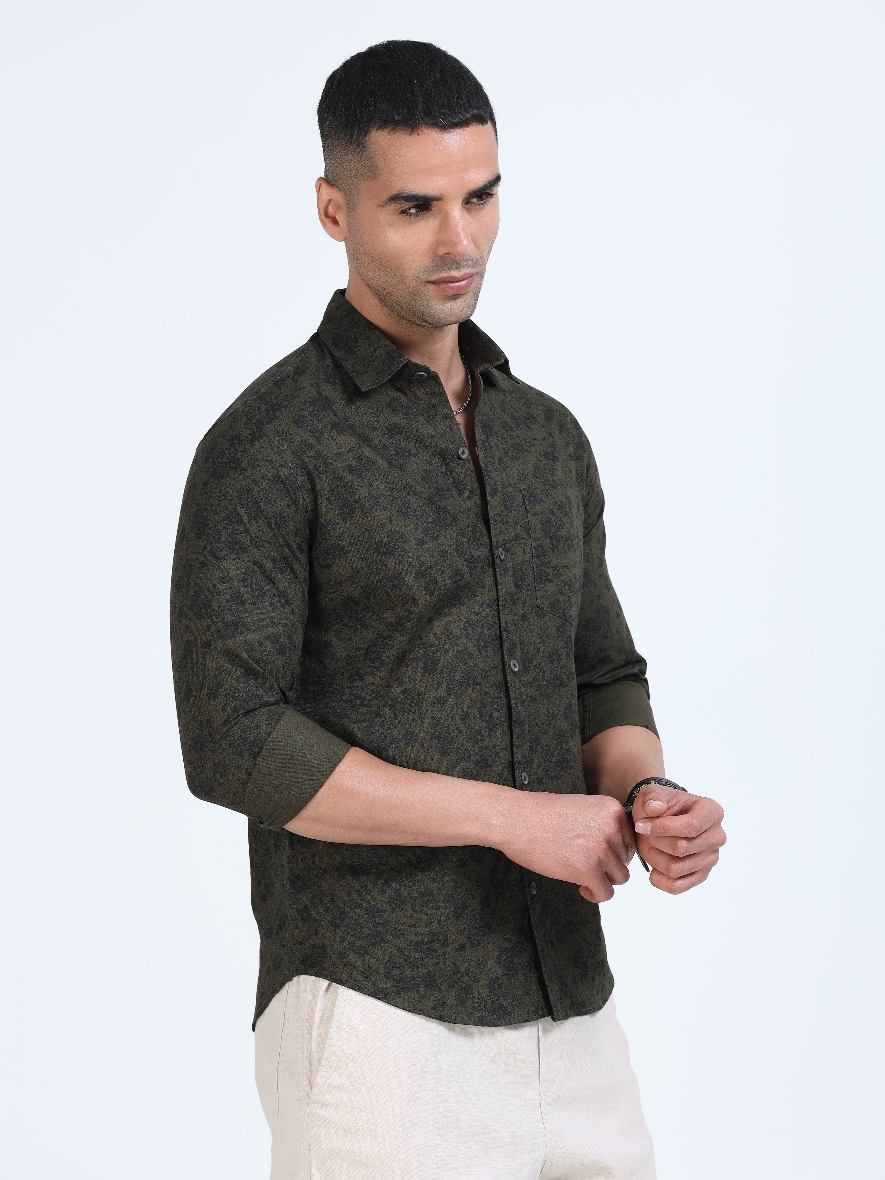 PRĀNA Printed Eclipse Garden Full Hands Shirt