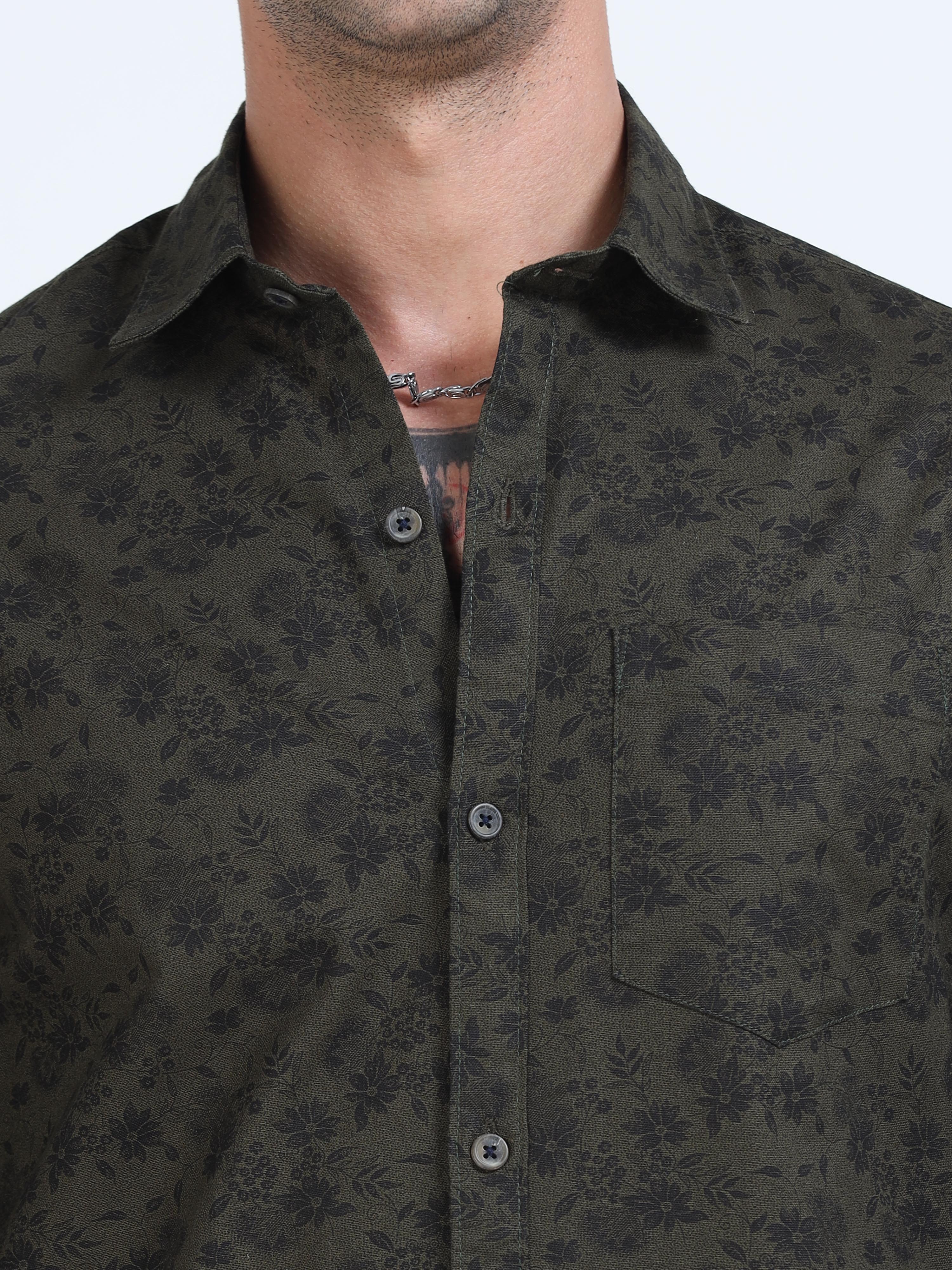 PRĀNA Printed Eclipse Garden Full Hands Shirt