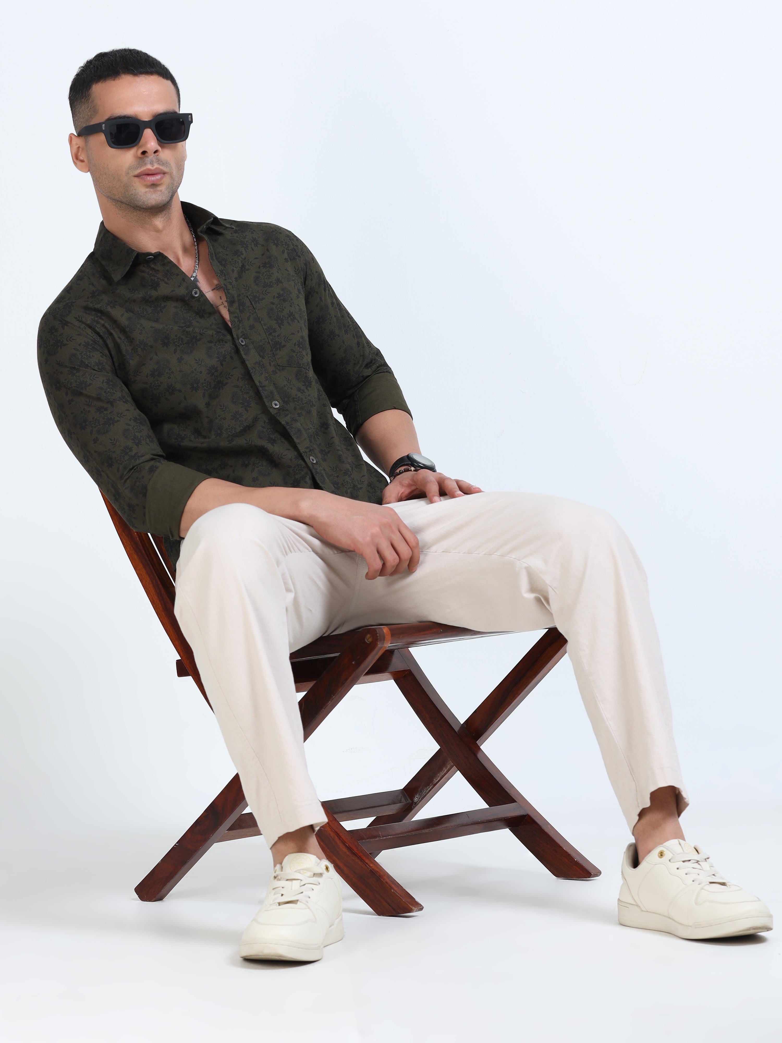 PRĀNA Printed Eclipse Garden Full Hands Shirt