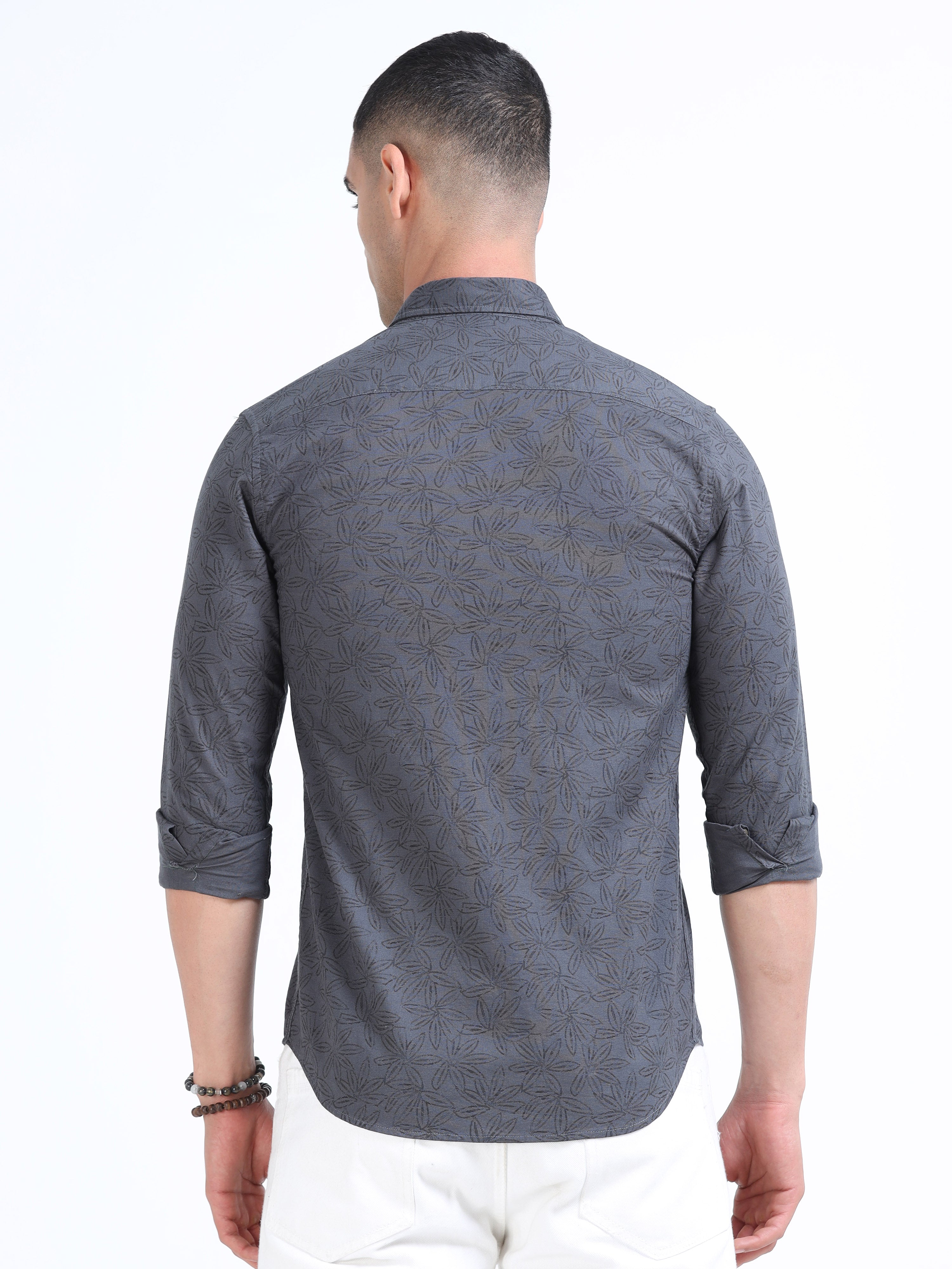 PRĀNA Printed Shadow Palm Full Sleeve Shirt