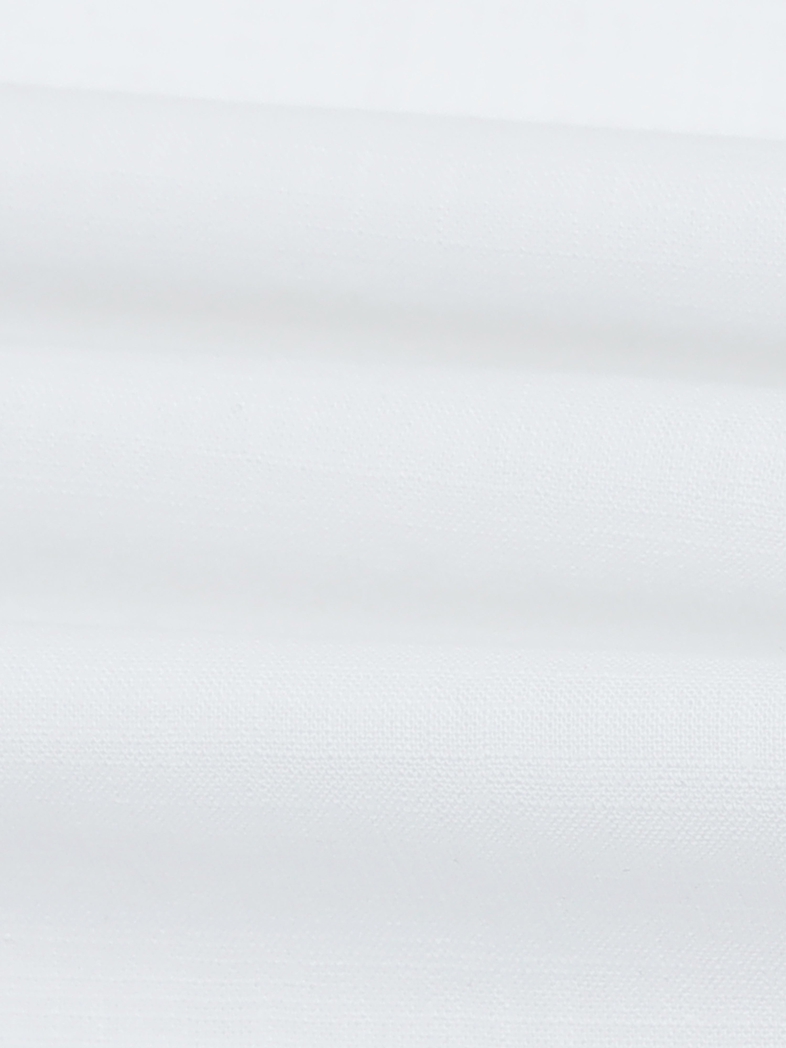 White Linen Cubban Collar Shirt