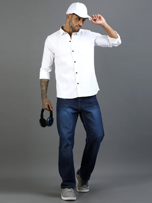 Clear White Waffle Textured Shirt