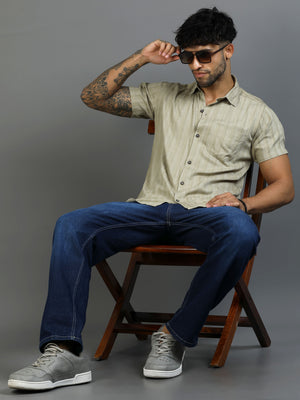 Biege Cotton Lycra Shirt