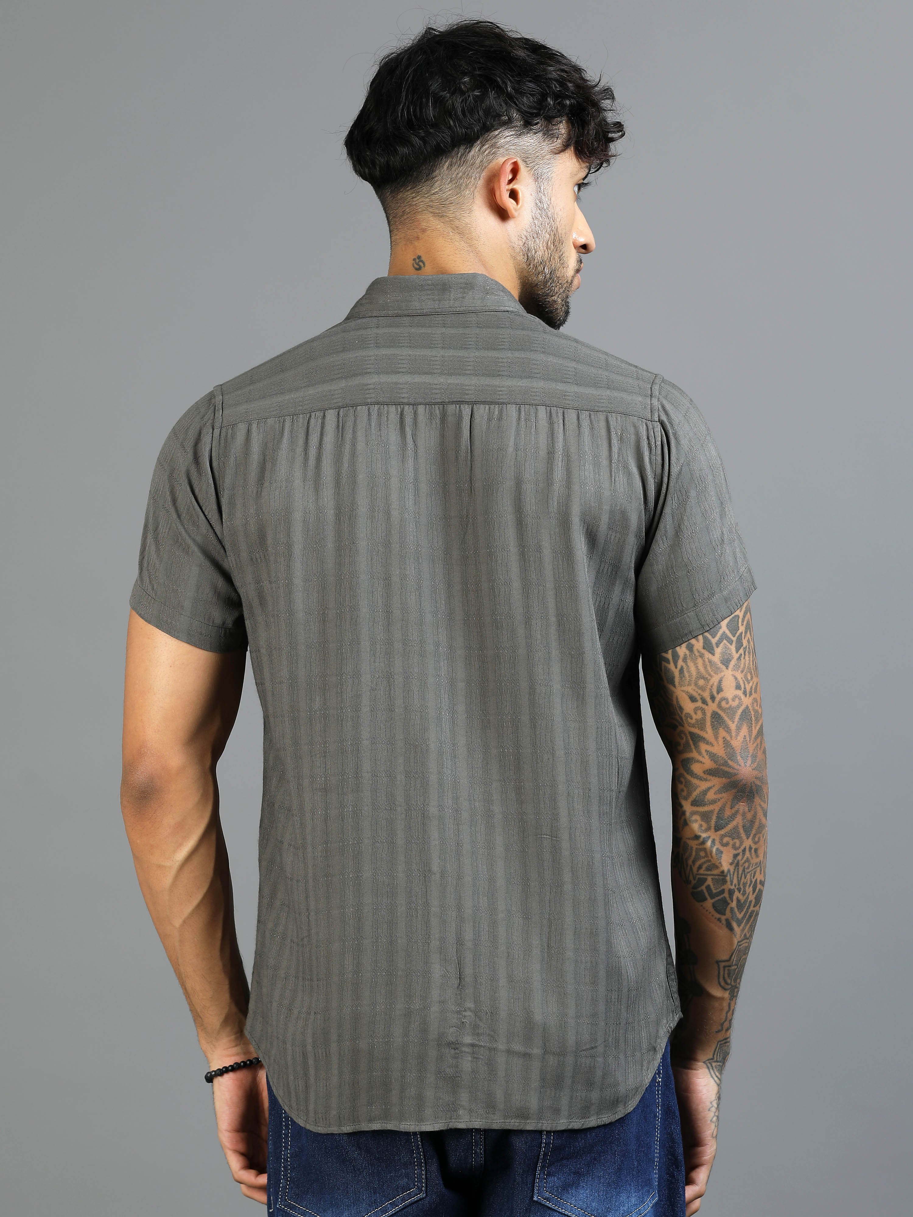 Jade Green Cotton Lycra Shirt