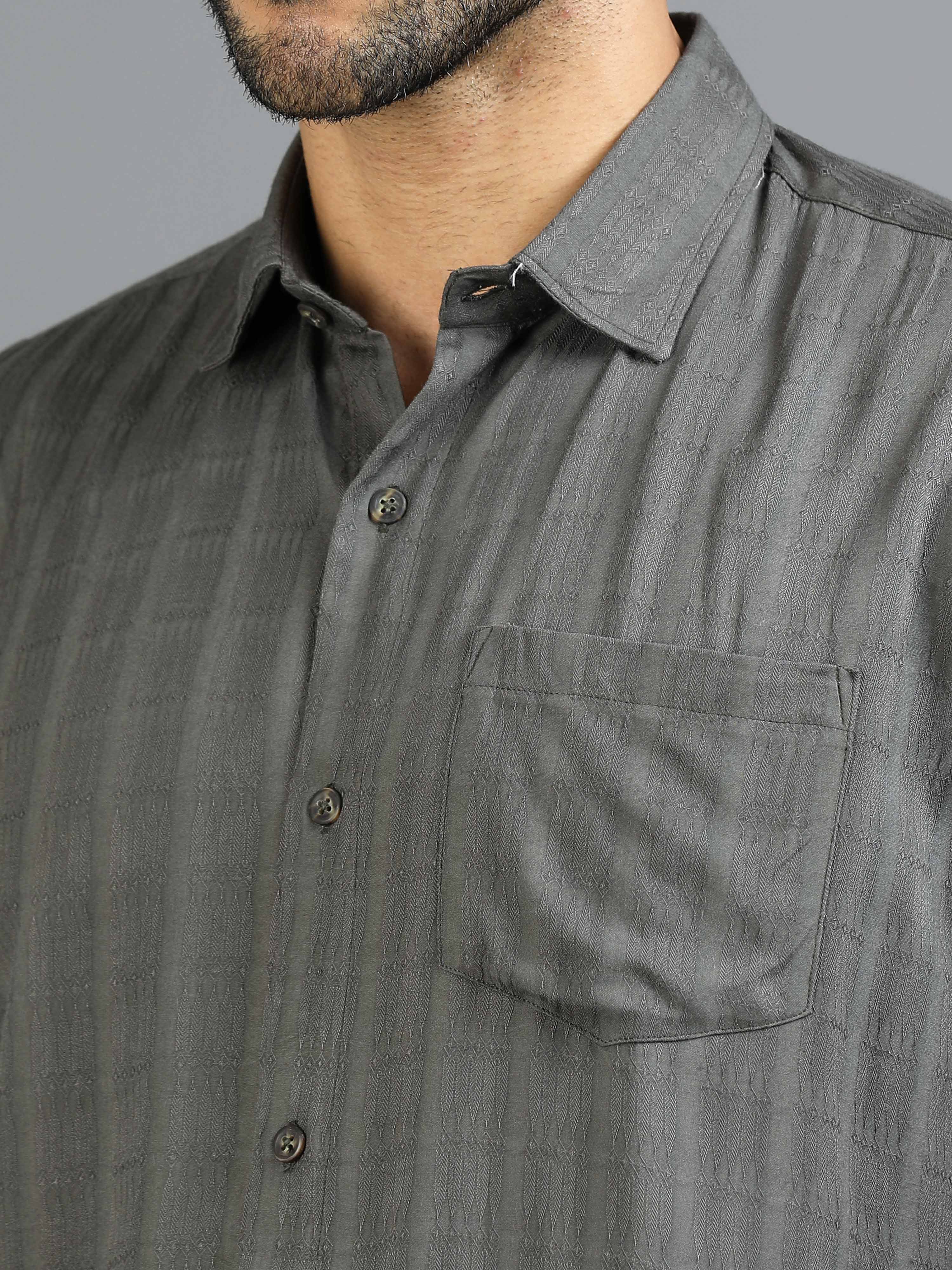 Jade Green Cotton Lycra Shirt